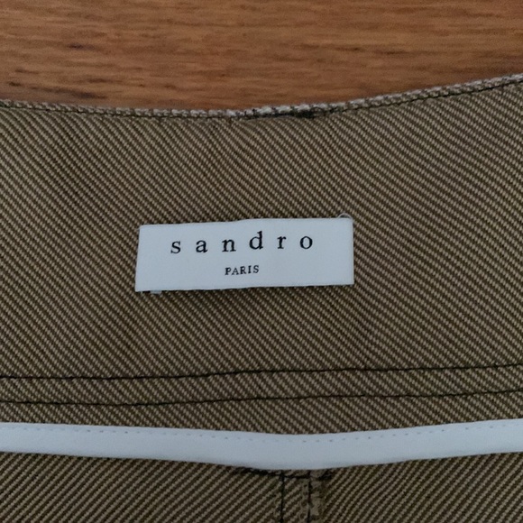 Sandro Riane Houndstooth Twill Mini Skirt, Size 0 - Picture 5 of 7